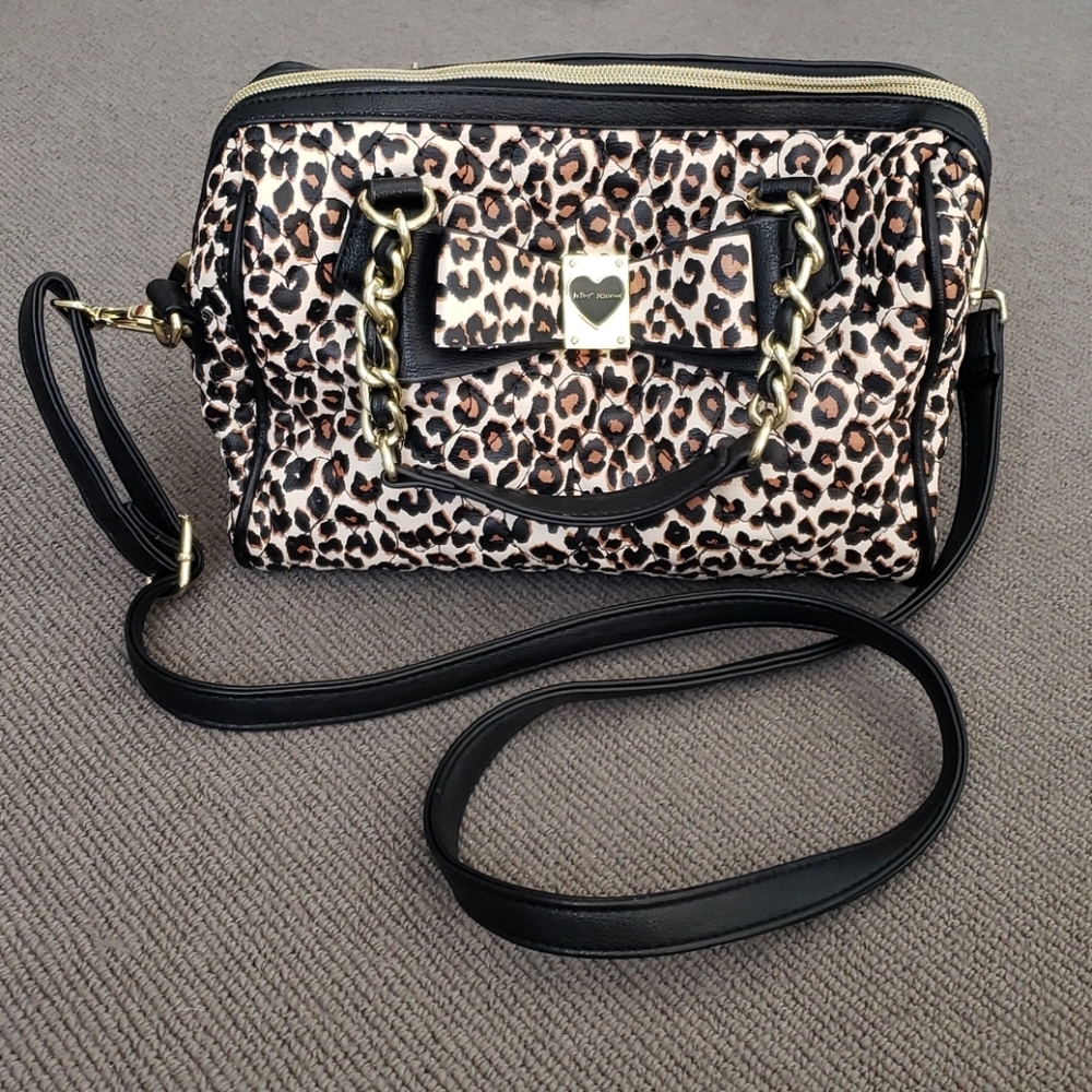 Leopard print Betsey Johnson crossbody purse